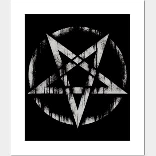 Grunge Inverted Pentagram Posters and Art